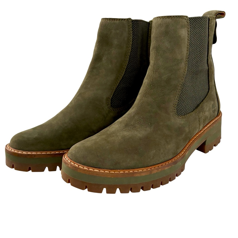 Timberland Carnaby Cool Chelsea Boots Rubber Sole Ankle Leather Pull On